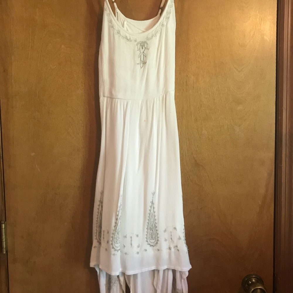 High Low white and gold hollister dress.